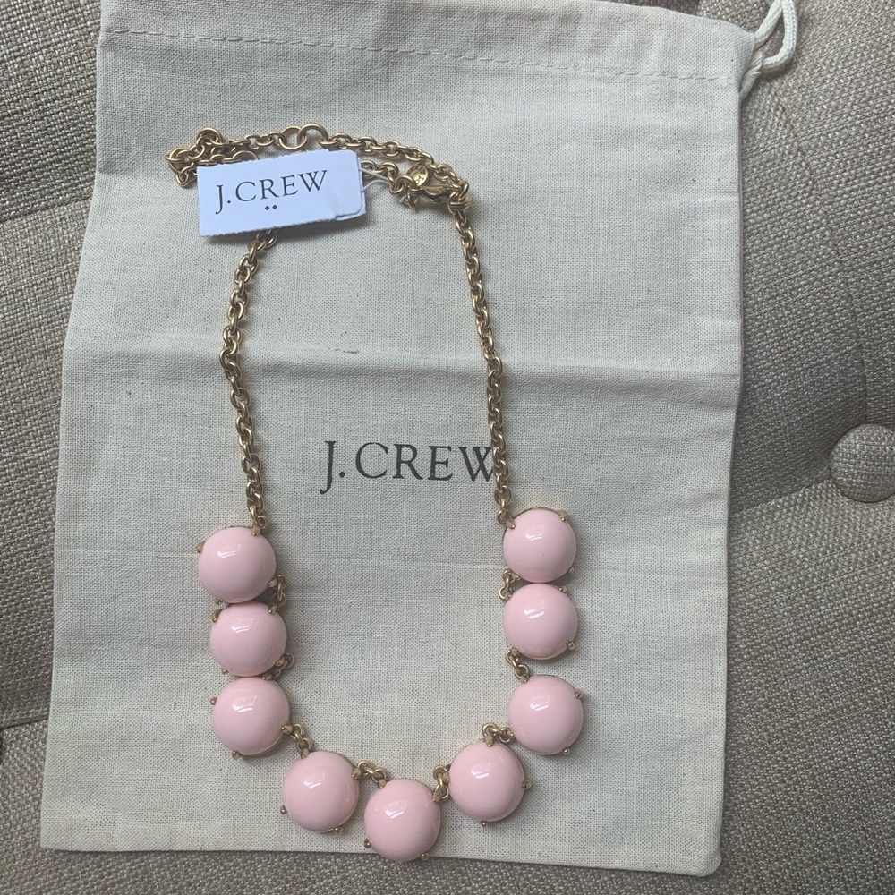 J Crew light pink chunky necklace